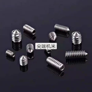DIN914, SS 304, 316  Hexagon socket set screws cone point