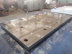 cast iron smooth plates flat tables no slotted platform for CNC machine