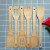 Import Bamboo wooden cooking utensils set burned Chrisatmas cooking spatula set engraved from China