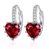 European And American Fashion Earrings Creative Heart Crystal Diamond Jewelry Earrings