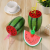 Import Novelty 600ML plastic straw cups yard cups BPA FREE watermelon shape juice cup for summer party from China