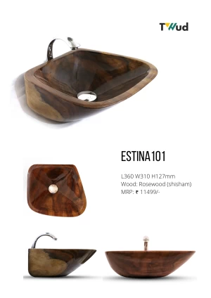 table top wooden designed wash basin for  office home restaurant