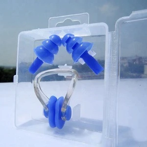 1 Pairs Reusable Silicone Swimming Earplugs Anti-Noise Earplugs Soft and Flexible Ear Plugs With Nose Clip