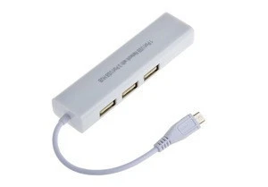 1 Port USB 2.0 Hub 3 Port USB Network Adapter USB to RJ45 Lan Card Ethernet