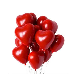 10 inch heart-shaped double-layer pomegranate red latex balloon 50 Pack
