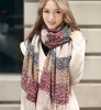 100% Acrylic Cashmere Scarf Knitted Scarf Tartan Blanket Shawl For Winter JTVOVO