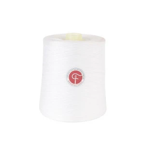 100 polyester yarn count 42 2 ring spun yarn semi dull and white 1.4175kgs/cone