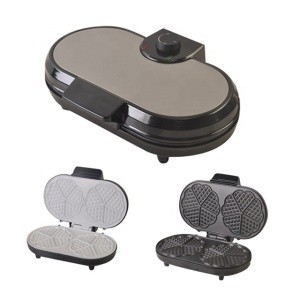 1000W Stainless steel Double waffle Maker With Thermostat Control