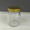 100ml Pudding /Yogurt Shot Round Glass Jar with Cork or Lid
