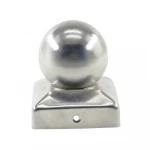 101mm Square Metal Fence Gate Post Cap With Ball Top