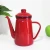Import 1.1 L retro thickening enamel Stove Top coffee pot kettle milk tea pot cold kettle with handle in white red and coffee color from China