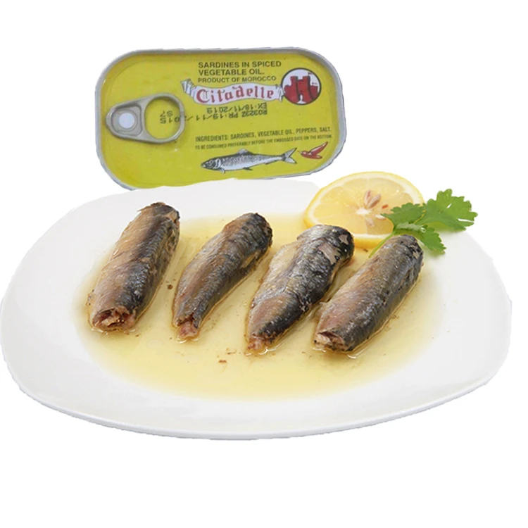 125g canned sardine in tin box oil preservation sardine in tin