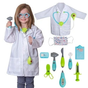 12pcs fun educational kids medical kit toys with sounds and light,3-6 years old doctor dress up costume set