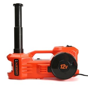 12V electric car jack with inflator pump dual function horizontal type Electric hydraulic Floor jack with Impact Wrench