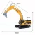 Import 1:40 Funny Cool Durable Alloy Metal Model Excavator Toys from China