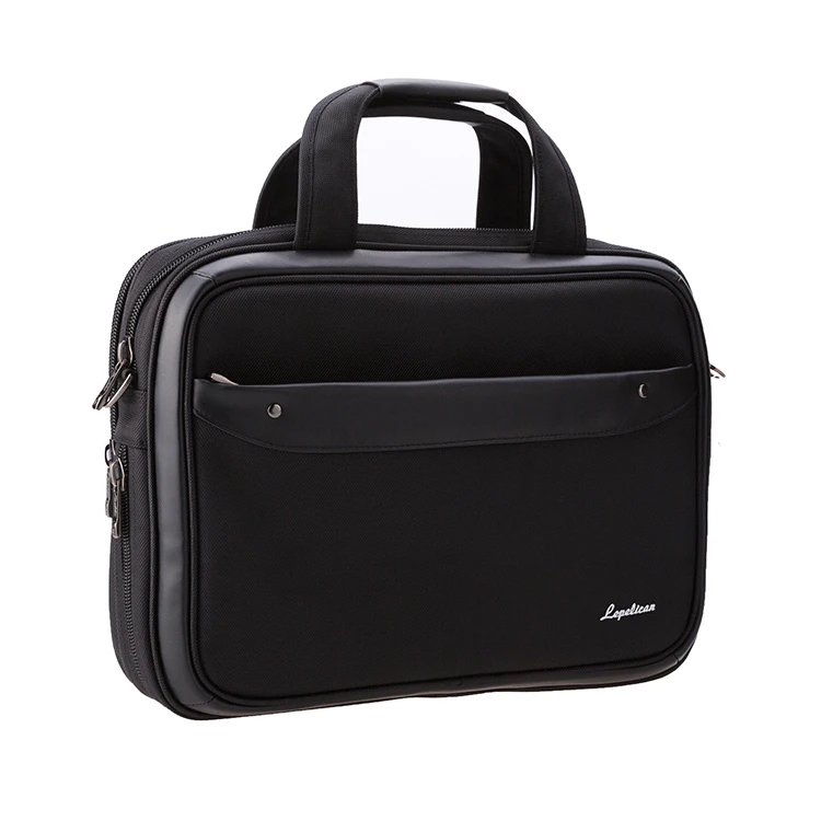 19SG-8387D mens high quality polyester with PUtrim business shoulder laptop bag briefcase 15.6