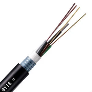 2 4 6 12 24core GYTS armoured outdoor optical fiber cable price for fiber optic equipment