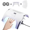 2 in 1 LED Nail Lamp 80W Nail Lamp Dryer Nail Dust Collector Fan Vacuum Cleaner Manicure Machine