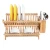 Import 2 Tier Kitchen Folding Bamboo Drying Utensils and Dishes Shelf,Dish Rack With Knife Holder from China