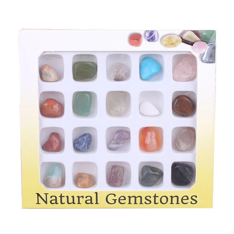 20 Kinds/piece Mixed Natural Stones Mineral Crystals Multicolor Organic Material Stones Decorations Crystal for Collection Beads