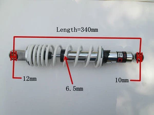 2014 new products motorcycle part 340mm white color rear shock absorber/motorcycle shock absorber