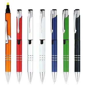 2015 Useful 2 in 1 Ball Pen with Sign Pen Highlighters