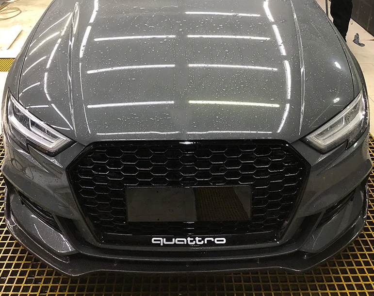 2017-RS3 grill For Audi A3 Black/Silver car grills change to RS3 front grille