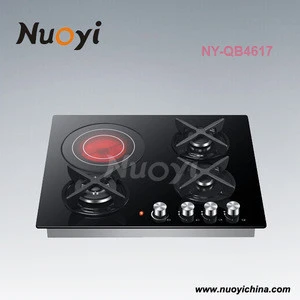 2018 new 4 Burner Tempered Glass Gas and Electric Cooktop for Kitchen Hobs
