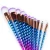 Import 2018 New Design 11 Pieces Cosmetic Rainbow Bling Unicorn Makeup Brush Kit from China