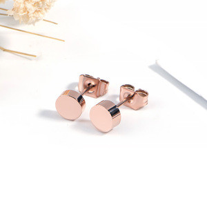 2018 Saudi Designs Simple Fashion Gold Bean Jewelry Stud Earrings For Women