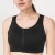 Import 2019 High quality hot sale new style black sexy front zip sports bra from China