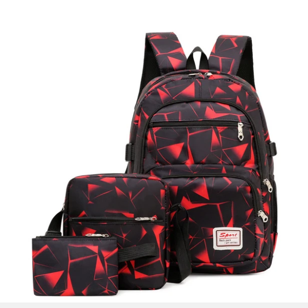 2020 Fashion boys 3pcs school backpack sets bag