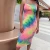 Import 2020 Fashion Slim Pencil Dresses Off Shoulder Cross Backless Rainbow Women Tie Dye Print Club Dress from China
