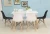 Import 2020 modern nordic style home furniture kitchen dining room square white wood dining tables and chairs set from China