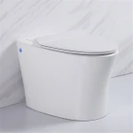 2020 new design wholesale bathroom wc toilets one piece kicking automatic flushing washroom smart intelligent toilet closet