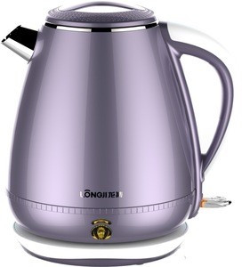 2020 New fashion Kettle Double wall newly hot sale 1.6L purple #304/201 SS+Plastic double cover protection electric kettle