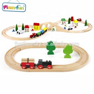 2020 New Hot Sale Kids Toy Wooden Train Set, Baby Wooden Toy Train T160004