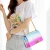 2020 new products pvc jelly rainbow ladies shoulder messenger bags fashion clear tote handbags for women