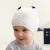 Import 2020 OEM Baby Winter Plain Color Knitted 100% Cotton Cap Hat with Animal Ears from China