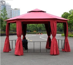 2020 outdoor hexagonal polyester gazebo tent pavilion  With Double Top