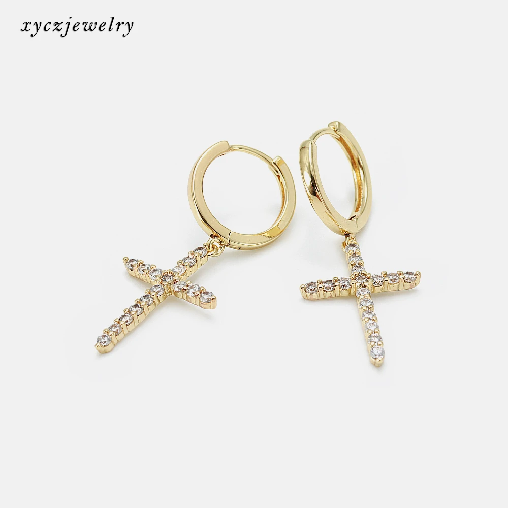 2021 Classic Jewelry Cross Pendant Necklace Cross Drop Earrings Cross Earring Necklace Set