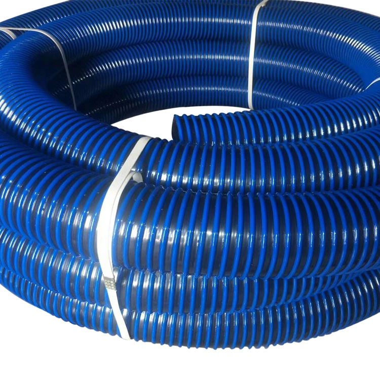 2021 Hot Sale Flexible corrugated water pump helix spiral vacuum pvc suction hose