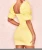 Import 2021 spring and summer fashion womens dress sexy tight yellow skirt Sexy Girl Dress from China