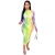 Import 2021 summer new arrivals Tie-dye gradient sexy see-through dress ladies girl skirt maxi women clothes clothing Casual Dresses from China