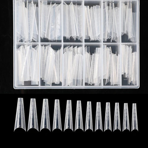 Buy 2023 Professional Salon 120pcs Nail Form Full Cover C Curve Cone ...