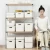 Import 2091 26*18.5*8 Plastic Drawers Desktop Stackable Organizer Bin Storage Boxes with Lids from China
