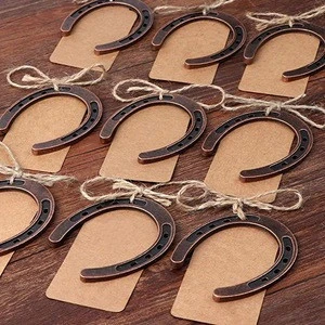 20pcs Lucky Horseshoes Wedding Favors with Kraft Tag, Rustic Wedding Decorations and Thank You Tag for Party Gifts