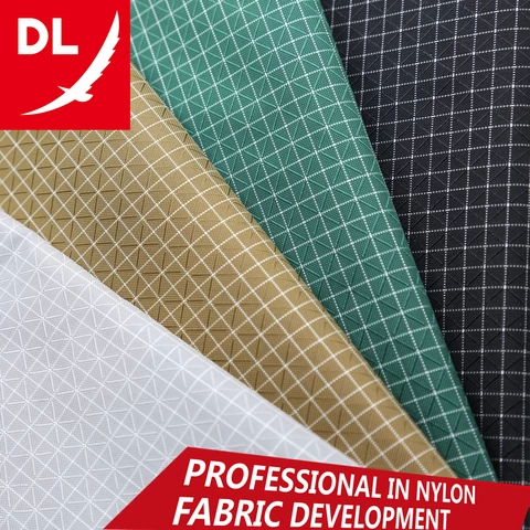 210D UHMWPE Fabric Gridstop Nylon with High molecular weight polyethylene yarn Water Repellent PU Coating ripstop oxford fabric