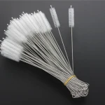 230mm stainless steel straw brush for bamboo straw cleaners/silicone straw cleaning brush/ custom coconut straw