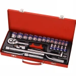 24 pieces Automotive Mechanic Socket Hand Repair Tool Black Chrome Socket Set Car Maintenance Tool Kit
